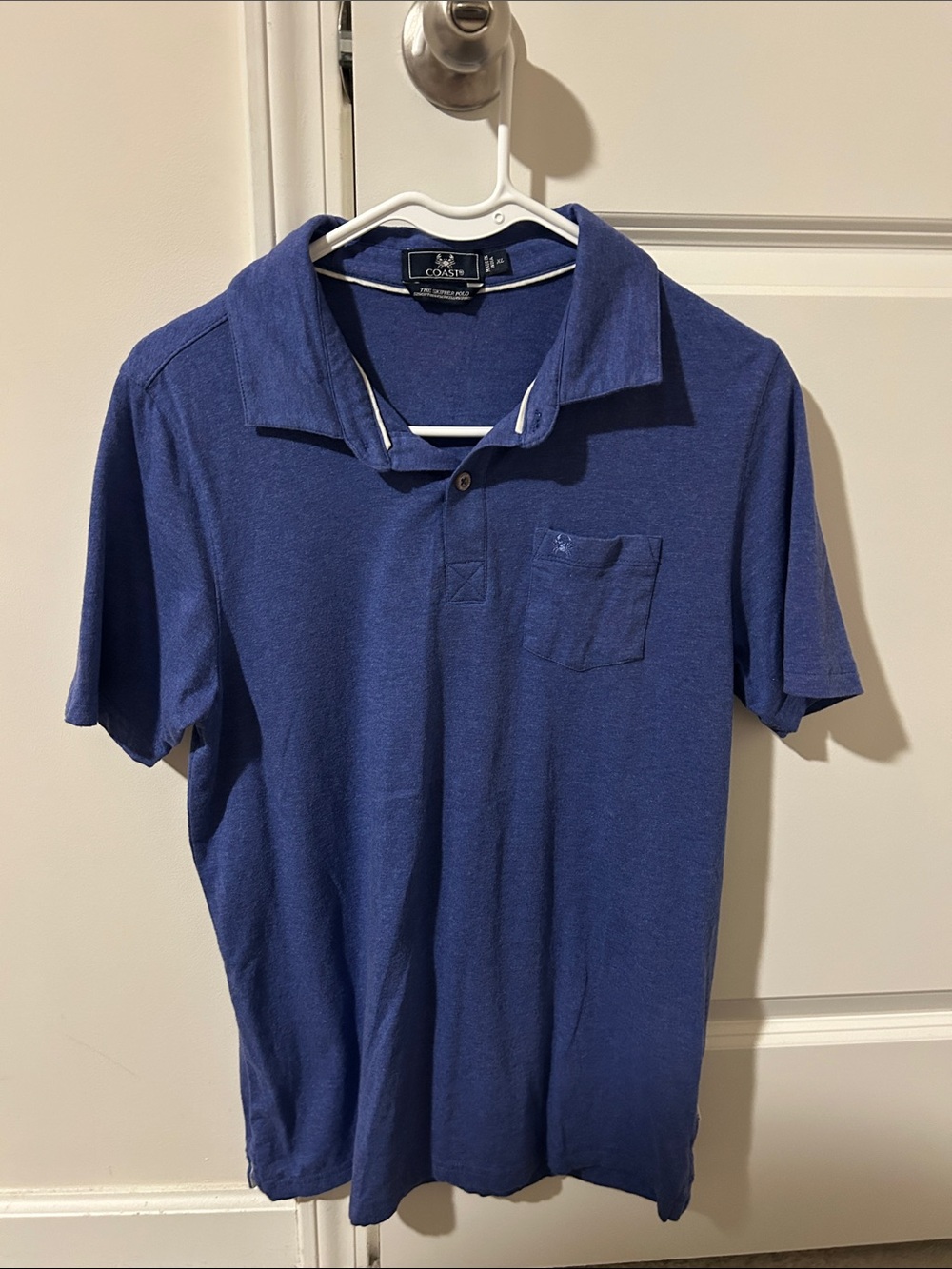 Blue Youth XL Polo Shirt with Chest Pocket